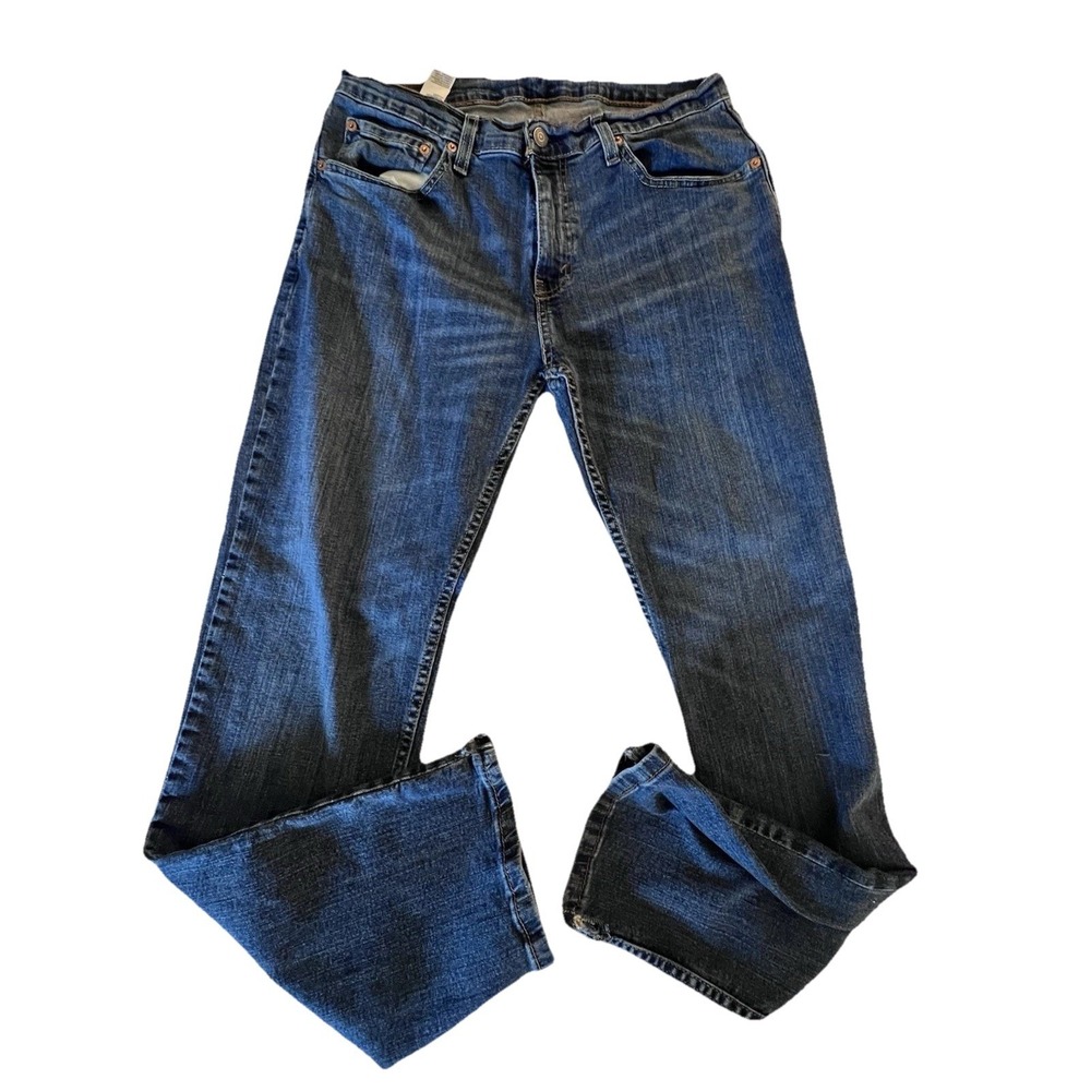Levi's 559 Men's Straight Leg Jeans Blue 33x32 Dark Wash Denim Cotton Blend